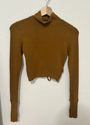 Free People Long Sleeve Crop Top thumbnail 1