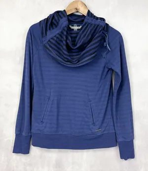 Smartwool Womens Merino Wool‎ Cowl Neck Pullover Size XS Striped Gorpcore Indie thumbnail 1