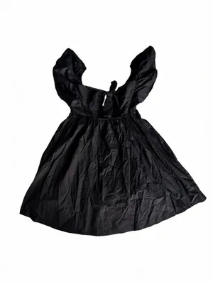 Sewn + Seen Black Poplin Puff Sleeve Mini Dress – Size S thumbnail 9