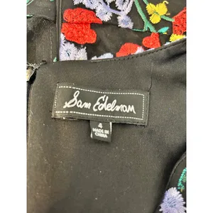 Sam‎ Edelman Embroidered Puff Sleeve Floral Mesh Mini Dress 4 thumbnail 5