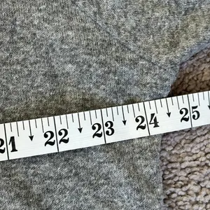 Brandy Melville Wool Blend Sweater One Size Gray‎ Oversized Made in Italy Deep V thumbnail 5