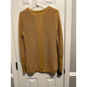 AKINI Dark Yellow Crewneck Cotton Blend Sweater With Side Zip Size M thumbnail 7