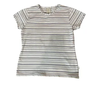 Nike Tennis Top Womens‎ Size Medium White Black Striped Short Sleeve Crew Neck thumbnail 2