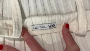 ZARA Cropped Halter White Tank thumbnail 3