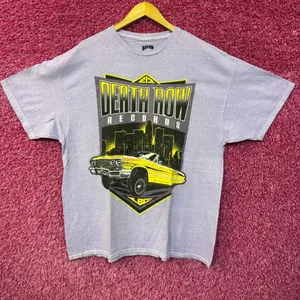 Death Row Records LBC Low Rider Rap Record Label Tee 1X/2X thumbnail 1