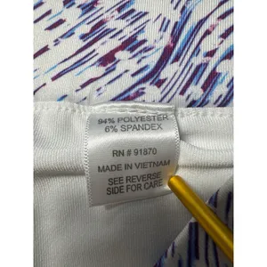 Pebble Beach Performance Skort Women's Size Medium White Blue Print Golf‎ Tennis thumbnail 5