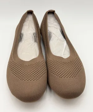 Comfort&soft‎ Knit Ballet Flat in Taupe Breathable Ballet Flats size 11 W thumbnail 1