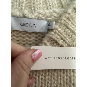 Anthropologie Greylin Dory Sweater Women's Size Small Cream‎ Chunky Knit #RR-1 thumbnail 2