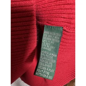 Lauren Ralph Lauren Large Womens Turtleneck‎ Sweater Red Long Sleeve Cotton thumbnail 9