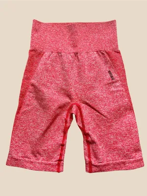 Gymshark Flex Cycling Shorts in Red Marl/Claret thumbnail 3