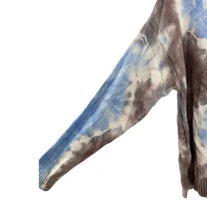 All Worthy tie dye L sweater cotton rayon casual neutral boho fall winter thumbnail 3