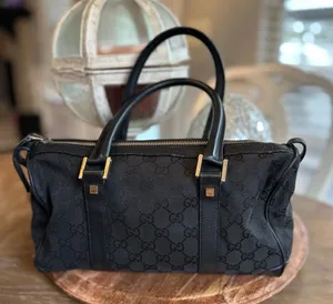 Gucci mini Boston bag canvas and leather thumbnail 1
