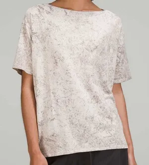 Lululemon 12 Back in Action T-Shirt Vitasea Cirrus Wash White Opal Linen Rover thumbnail 1