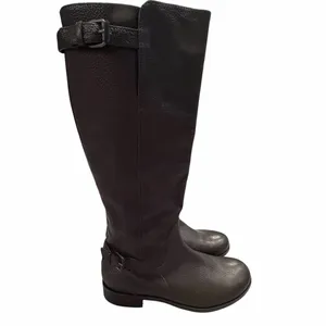 J. Crew Black Pebbled Leather Emmett Tall Boots 7.5 thumbnail 5