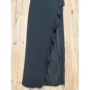 NWT Lulus After Hours Black Strapless Ruffled Maxi Dress Party Holiday Size S thumbnail 4