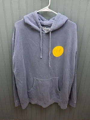 Old Row Hoodie Sweatshirt XL Blue‎ Yellow Graphic Pullover Athleisure Top thumbnail 1
