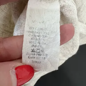 Audrey 3+1 S Small Jumpsuit Bibbed Overall Linen Cropped Sleeveless Boho Coastal thumbnail 7