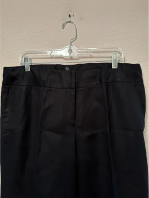 Alfani Black‎ Linen Rayon Wide Leg Dress Pants Size 14 thumbnail 7