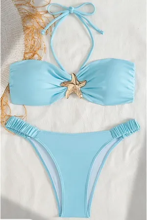 Women's Starfish Decor Bikini Set Blue thumbnail 1