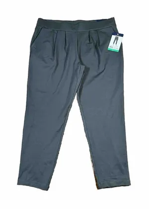 Modern‎ Ambition Pleated Front Pull On Ponte Knit Pant Volcanic Ash XL thumbnail 1