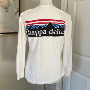White Long Sleeve Fitted Kappa Delta T Shirt thumbnail 2