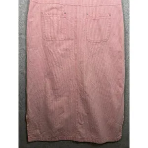 Vintage Mountain Lake Casuals Medium Overalls Dress Red Checkered Cotton Pockets thumbnail 2