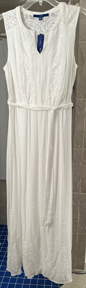 Apt 9 White Sleeveless Maxi Dress thumbnail 1