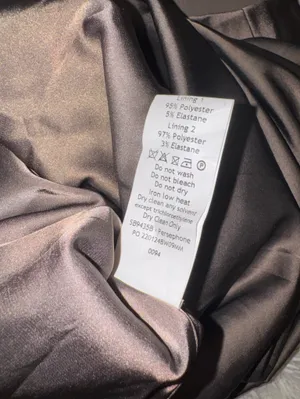 NEW HOUSE OF CB Persephone Strapless pebble gray crepe Evening Dress Sz S thumbnail 9