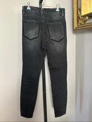 Good American Size 8 29 Good Legs Black Distressed Jeans High Rise thumbnail 2