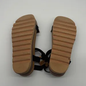 Reef Cushion Rem Hi Black Platform Strappy Cork Sandals Womens 9 thumbnail 5
