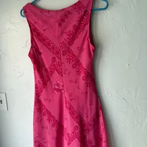 Studio‎ Y Y2K Juniors Size 9 Pink Fairy Asymmetrical Hem Prom HOCO Dress Floral thumbnail 5