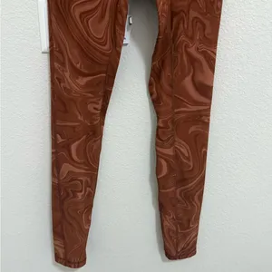 House of CB Violet Cocoa Swirl Brown Mesh Leggings High Rise Large thumbnail 8