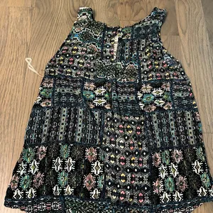 Eyeshadow Boho Patchwork Sleeveless tank Top sz Large thumbnail 2