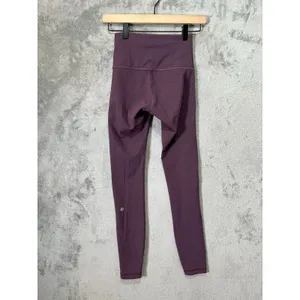 Lululemon Wunder Train High-Rise Ribbed Tight‎ 28" Purple Athleisure Workout 2 thumbnail 3
