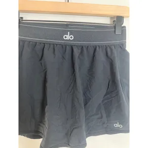 Alo Yoga Match Point Tennis Skirt Black Logo Elastic Skort Small W7158R thumbnail 6