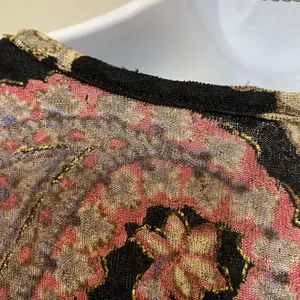 Black Paisley 3/4 Sleeve Top Large Fairy Grunge Whimsigoth Witchy Y2K 2000s thumbnail 5