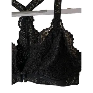 Victoria's Secret bra Bralette black lace Wireless Racerback Sz S‎ thumbnail 3
