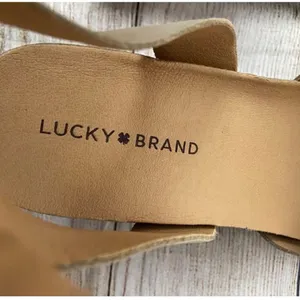 Lucky Brand Hadilla Women’s Tan Leather Platform Sandal With Studs Size 10M thumbnail 8