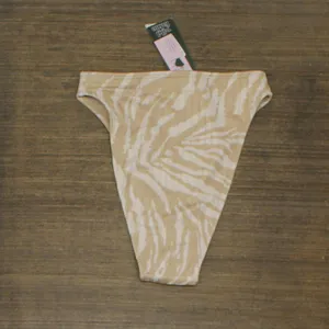 NWT Wild Fable High Cheeky Waist Bikini Bottom PID-K8E80E S Tan Animal Brown thumbnail 3