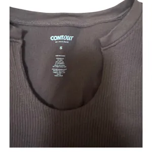 PacSun Contour Ribbed Brown Cropped Shirt Size S Knit Fitted Casual Short Sleeve thumbnail 3