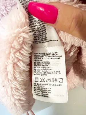 H&M Light Pink Fuzzy Kids Hooded Jacket thumbnail 8