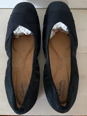 Clark’s Jazmynn Gem Round Toe Flats Women’s Size 9W Black Suede Comfort NEW thumbnail 6