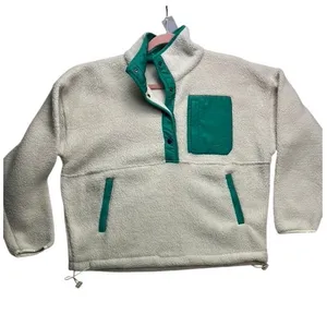 Wilo The Label Cosy Fleece Snap Mock Neck‎ Pullover Clay Teal WL-323-09 S NEW thumbnail 1
