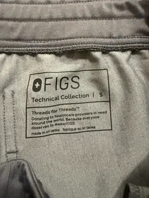 FIGS Zamora Jogger Scrub Pants Gray High Waisted Drawstring Medical Small thumbnail 3