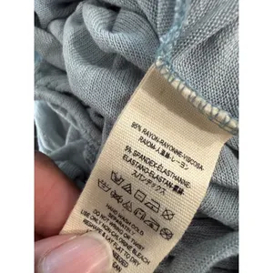Free People Womens Surplice Wrap Top Dusty Blue Deep V-Neck‎ Long Sleeve Large thumbnail 4