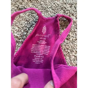 Free‎ People Movement Happiness Runs Crop Tank Magenta Purple Ribbed XS/S thumbnail 4