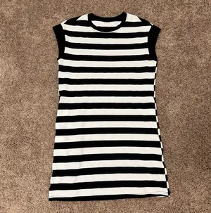 Black & White Stripe T-Shirt Dress thumbnail 2
