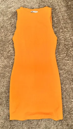 Zara Vibrant Orange Mini Dress thumbnail 1
