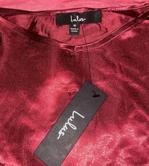 Lulus collared burgundy peplum top thumbnail 2