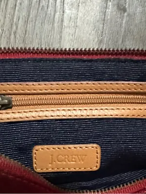 J.Crew Red Canvas Wristlet with Chain Handle – Small Bag. thumbnail 2